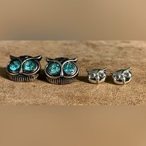 Owl Earrings (2 pairs)
